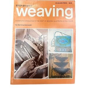 Golden Press Step-by-Step Weaving Book Craft Guide Vintage 1967‎ Instructions
